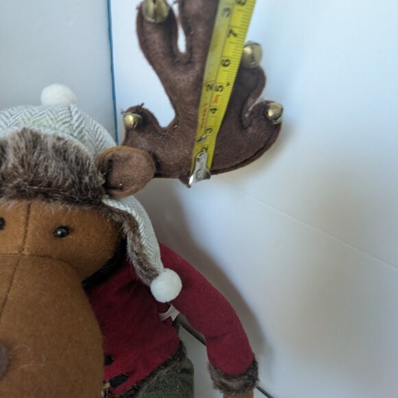 21" Sitting Christmas Moose with Weighted Bottom - Picture 10 of 10